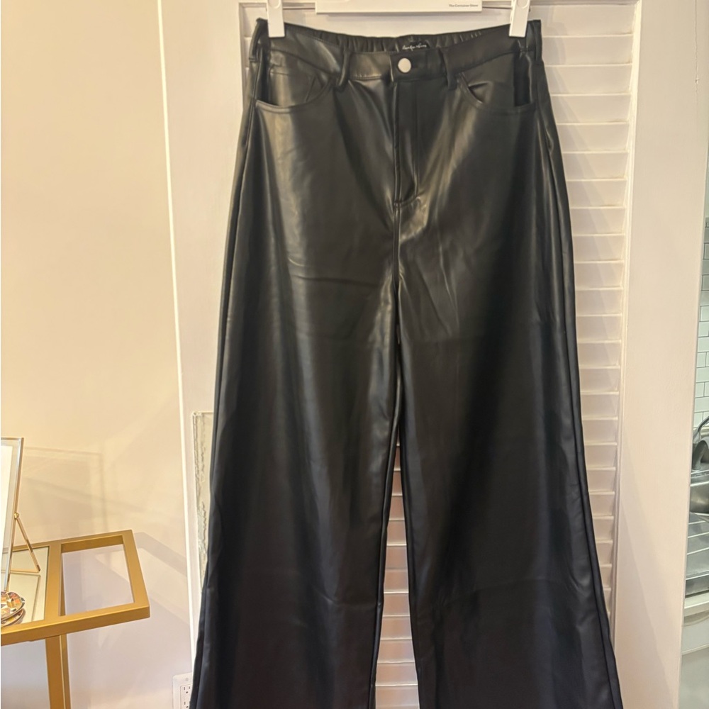Black Faux Leather Pants